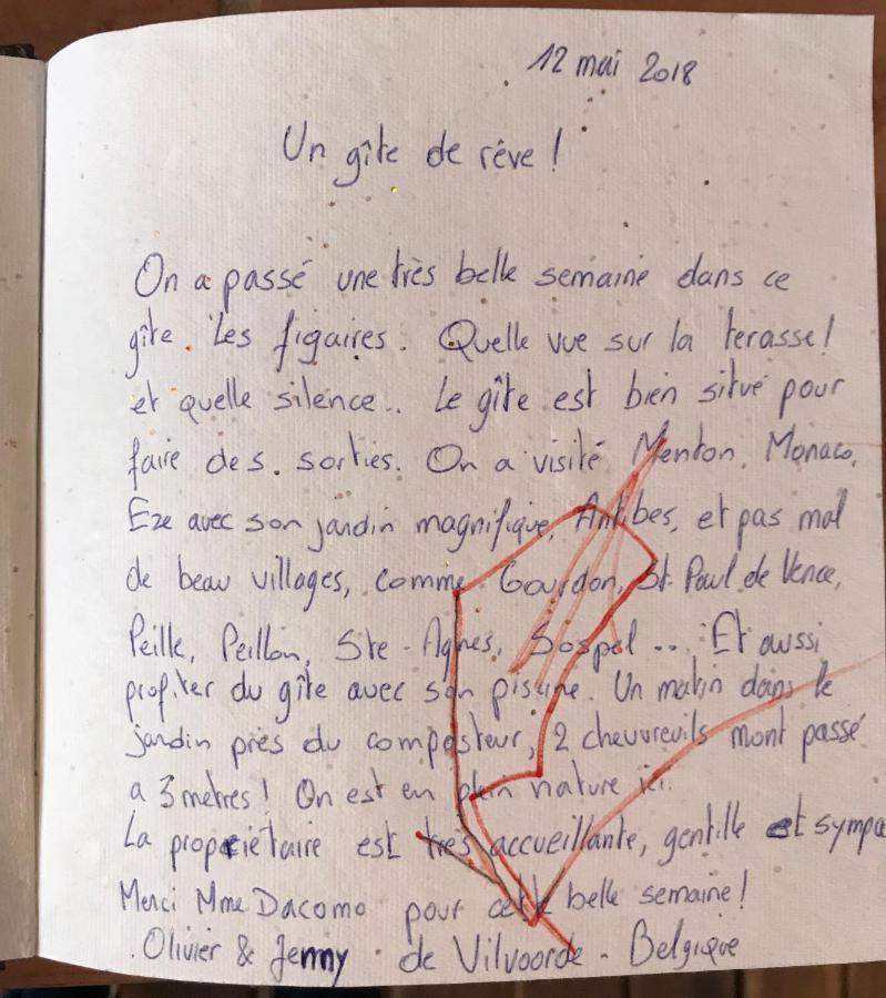 Vila Les Figaires L'Escarene Exteriér fotografie