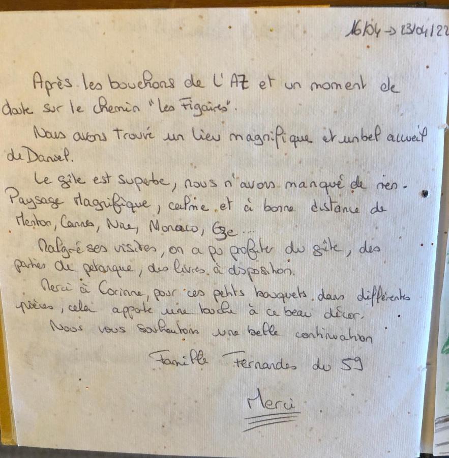 Vila Les Figaires L'Escarene Exteriér fotografie
